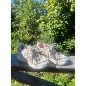 MICHAEL KORS Hero Leather and Mesh Trainer Womans Sz 7